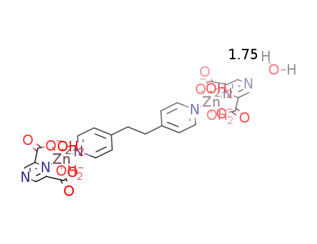 [(Zn(pyrazine-2,6-dicarboxylate)(H2O)2)2(μ-1,2-bis(4-pyridyl)ethane]*1.75H2O