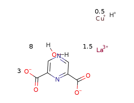[LaCu(pyrazine-2,6-dicarboxylate)3][La(water)9]0.5[H(water)7]0.5
