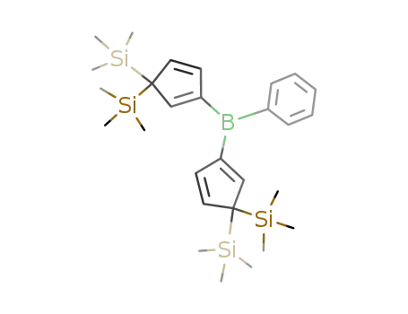 Molecular Structure of 192649-53-9 (Borane, bis[3,3-bis(trimethylsilyl)-1,4-cyclopentadien-1-yl]phenyl-)