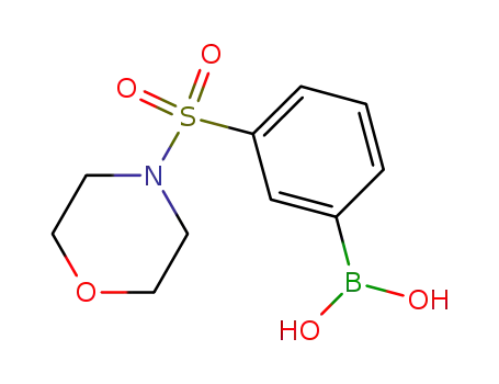 Molecular Structure of 871329-60-1 (3-(N-MORPHOLINYLSULPHONAMIDO)BENZENEBORONIC ACID)
