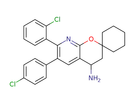 7'-(2-chlorophenyl)-6'-(4-chlorophenyl)-3',4'-dihydrospiro[cyclohexane-1,2'-pyrano[2,3-b]pyridin]-4'-amine