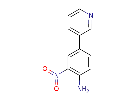 Molecular Structure of 167959-19-5 (Benzenamine, 2-nitro-4-(3-pyridinyl)-)