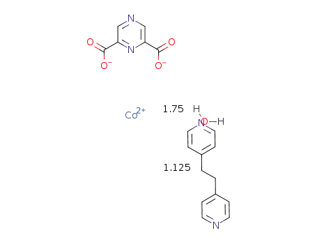 [Co(pyrazine-2,6-dicarboxylic acid(-2H))(1,2-bis(4-pyridyl)ethane)]*0.125(1,2-bis(4-pyridyl)ethane)*1.75H2O