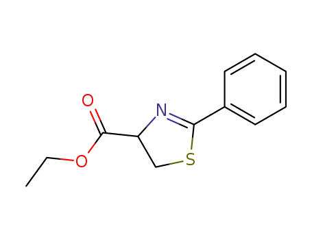 Molecular Structure of 70454-09-0 (ethyl 2-phenyl-4,5-dihydrothiazole-4-carboxylate)