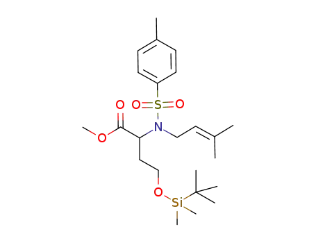 O-tert-butyldimethylsilyl-N-(3-methylbut-2-enyl)-N-(p-toluenesulfonyl)homoserine methyl ester