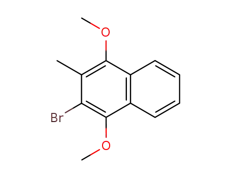 Molecular Structure of 53772-33-1 (2-BroMo-1,4-diMethoxy-3-Methyl-naphthalene)