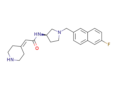 N-((3R)-1-[(6-fluoro-2-naphthyl)methyl]pyrrolidin-3-yl)-2-piperidin-4-ylideneacetamide