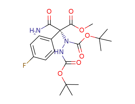(R)-di-tert-butyl 1-(1-amino-2-(4-fluorophenyl)-3-methoxy-1,3-dioxopropan-2-yl)hydrazine-1,2-dicarboxylate