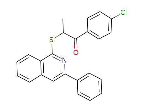 2-(3-phenylisoquinolin-1-ylthio)-1-(4-chlorophenyl)propan-1-one
