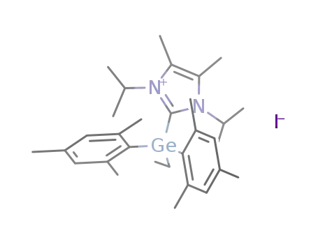 ([(i-Pr)2C3N2Me2]Ge(2,4,6-trimethylphenyl)2Et)I