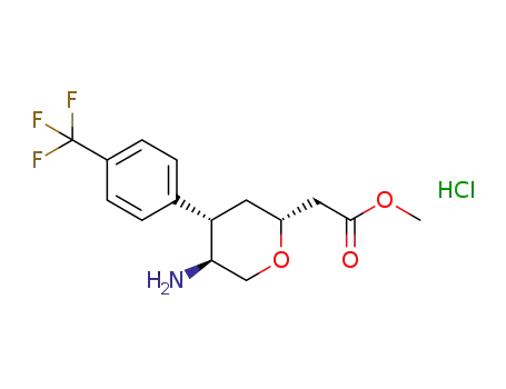 methyl 2-{(2R,4S,5S)-5-amino-4-[4-(trifluoromethyl)phenyl]tetrahydro-2H-pyran-2-yl}acetate hydrochloride