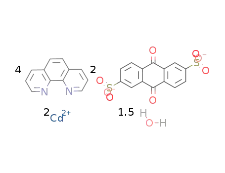 [Cd2(1,10-phenanthroline)4(9,10-anthraquinone-2,6-disulfonate)2(H2O)1.5]