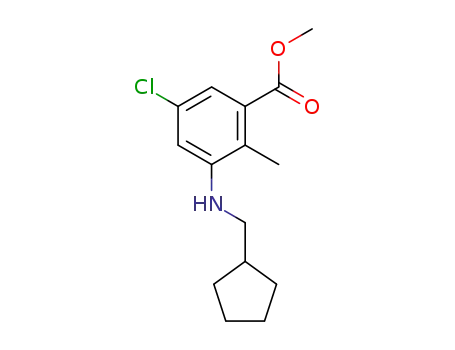 methyl 5-chloro-3-((cyclopentylmethyl)amino)-2-methylbenzoate