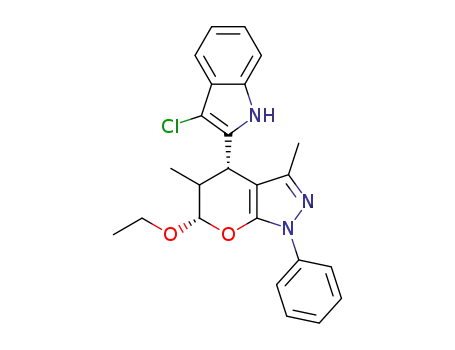 4-(3-chloro-1H-indol-2-yl)-6-ethoxy-3,5-dimethyl-1-phenyl-1,4,5,6-tetrahydropyrano[2,3-c]pyrazole