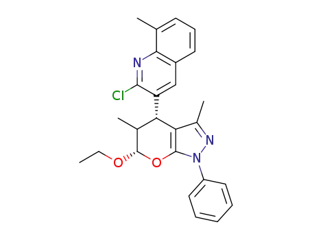 4-(2-chloro-8-methylquinolin-3-yl)-6-ethoxy-3,5-dimethyl-1-phenyl-1,4,5,6-tetrahydropyrano[2,3-c]pyrazole