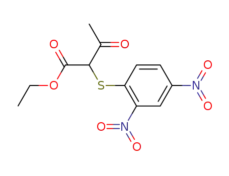 Molecular Structure of 55158-57-1 (Butanoic acid, 2-[(2,4-dinitrophenyl)thio]-3-oxo-, ethyl ester)
