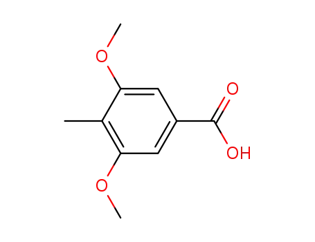 Molecular Structure of 61040-81-1 (3,5-DIMETHOXY-4-METHYLBENZOIC ACID)