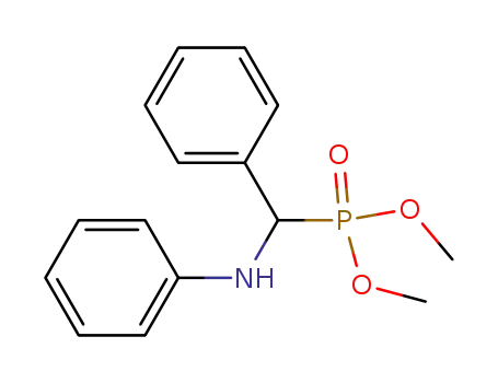 Molecular Structure of 26624-91-9 (Phosphonic acid, [phenyl(phenylamino)methyl]-, dimethyl ester)