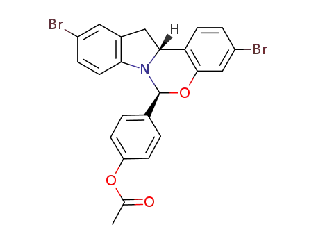 4-((6S,12aR)-3,10-dibromo-12,12a-dihydro-6H-benzo[5,6][1,3]-oxazino[3,4-a]indol-6-yl)phenyl acetate
