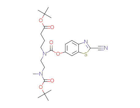 N-[(CH2)3COO-t-Bu]-N’-Boc-N’-methyl-ethylenediamine 6-hydroxybenzo[d]thiazole-2-carbonitrilecarbamate