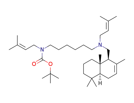tert-butyl (3-methylbut-2-en-1-yl)(6-((3-methylbut-2-en-1-yl)(((1S,4aS,8aS)-2,5,5,8a-tetramethyl-1,4,4a,5,6,7,8,8a-octahydronaphthalen-1-yl)methyl)amino)hexyl)carbamate