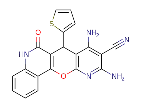 8,10-diamino-6-oxo-7-(thiophen-2-yl)-6,7-dihydro-5H-pyrido[3',2':5,6]pyrano[3,2-c]quinoline-9-carbonitrile
