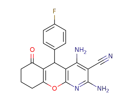 2,4-diamino-5-(4-fluorophenyl)-6,7,8,9-tetrahydro-6-oxo-5H-chromeno[2,3-b]pyridine-3-carbonitrile