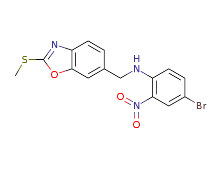 4-bromo-N-((2-(methylthio)benzo[d]oxazol-6-yl)methyl)-2-nitroaniline