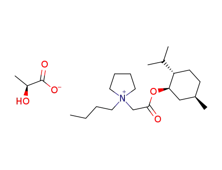butyl [(1R,2S,5R)-(-)-menthoxyacetyl]pyrrolidinium L-lactate
