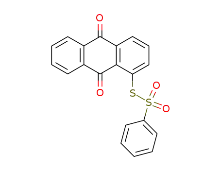 Molecular Structure of 94055-55-7 (Benzenesulfonothioic acid, S-(9,10-dihydro-9,10-dioxo-1-anthracenyl)
ester)