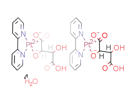 [2,2’-bipyridine platinum(II)(D-tartH2)][2,2’-bipyridine platinum(II)(L-tartH2)]*4H2O