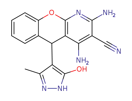 2,4-diamino-5-(5-hydroxy-3-methyl-1H-pyrazol-4-yl)-5H-chromeno[2,3-b]pyridine-3-carbonitrile