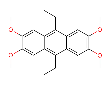 Molecular Structure of 140648-13-1 (Anthracene, 9,10-diethyl-2,3,6,7-tetramethoxy-)