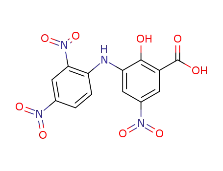 3-(2,4-dinitro-anilino)-2-hydroxy-5-nitro-benzoic acid