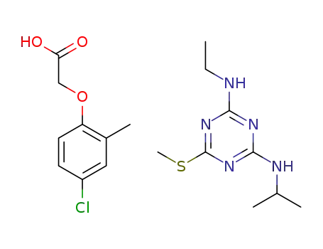 2-methyl,4-chlorophenoxyacetic acid ametryn