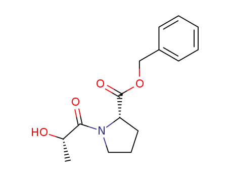 Molecular Structure of 89537-18-8 (L-Proline, 1-(2-hydroxy-1-oxopropyl)-, phenylmethyl ester, (S)-)