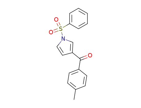 Molecular Structure of 97188-29-9 (1H-Pyrrole, 3-(4-methylbenzoyl)-1-(phenylsulfonyl)-)