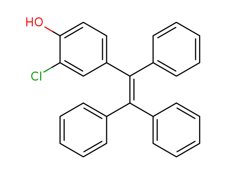Molecular Structure of 76119-73-8 (Phenol, 2-chloro-4-(triphenylethenyl)-)
