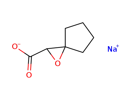 Molecular Structure of 89848-73-7 (1-Oxaspiro[2.4]heptane-2-carboxylic acid, sodium salt)