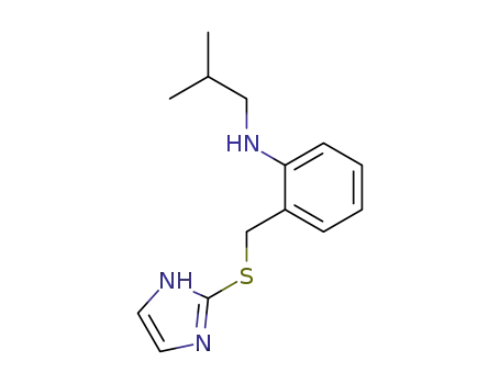 Molecular Structure of 128936-04-9 (Benzenamine, 2-[(1H-imidazol-2-ylthio)methyl]-N-(2-methylpropyl)-)