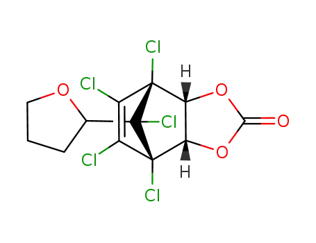 cyclic carbonate of 1,4,5,6,7-pentachloro-7-(α-tetrahydrofuryl)bicyclo<2.2.1>hept-5-ene-2,3-diol