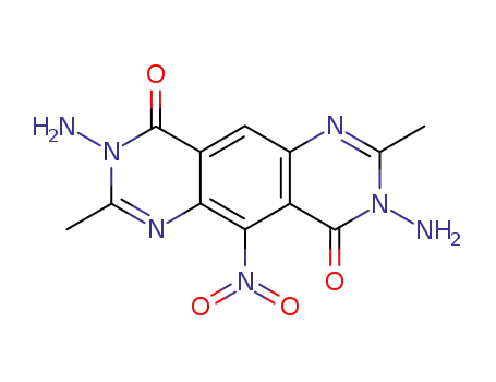 Molecular Structure of 115705-56-1 (Pyrimido[4,5-g]quinazoline-4,9-dione,
3,8-diamino-3,8-dihydro-2,7-dimethyl-5-nitro-)