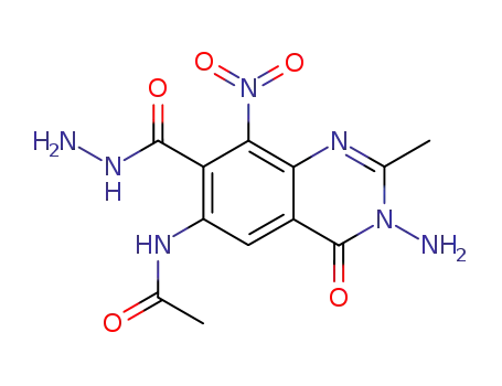 N-(3-Amino-7-hydrazinocarbonyl-2-methyl-8-nitro-4-oxo-3,4-dihydro-quinazolin-6-yl)-acetamide