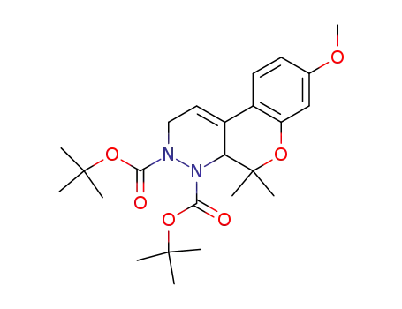 3,4-bis(t-butoxycarbonyl)-8-methoxy-5,5-dimethyl-2,3,4,4a-tetrahydro-5H-chromeno<3,4-c>pyridazine