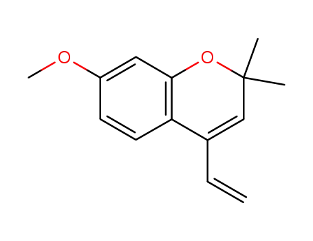 Molecular Structure of 87895-02-1 (2H-1-Benzopyran, 4-ethenyl-7-methoxy-2,2-dimethyl-)