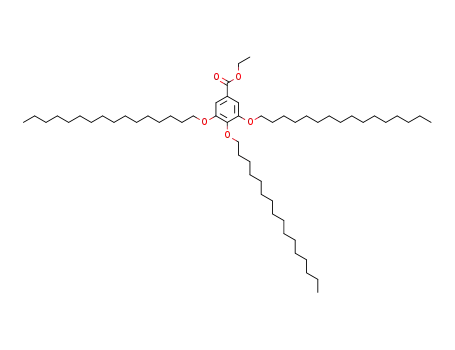 Molecular Structure of 138432-99-2 (Benzoic acid, 3,4,5-tris(hexadecyloxy)-, ethyl ester)