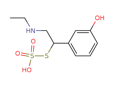 Molecular Structure of 119610-63-8 (S-[2-(ethylamino)-1-(3-hydroxyphenyl)ethyl] hydrogen thiosulfate)