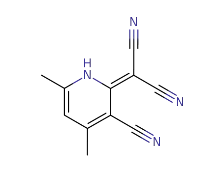 Molecular Structure of 778-50-7 (Propanedinitrile, (3-cyano-4,6-dimethyl-2(1H)-pyridinylidene)-)