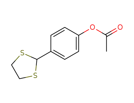 Molecular Structure of 150372-43-3 (Phenol, 4-(1,3-dithiolan-2-yl)-, acetate)