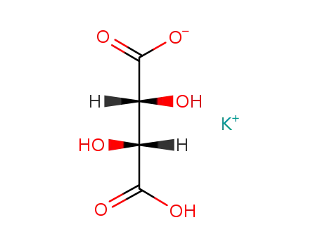 Molecular Structure of 868-14-4 (Butanedioic acid,2,3-dihydroxy- (2R,3R)-, potassium salt (1:1))